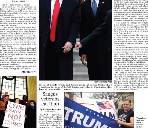 January 21, 2017 Front Page