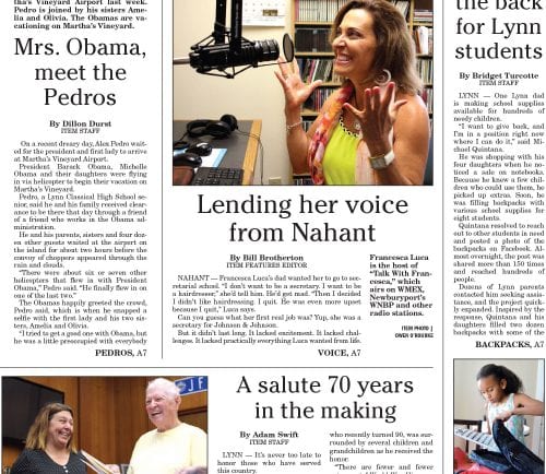 August 20, 2016 Front Page