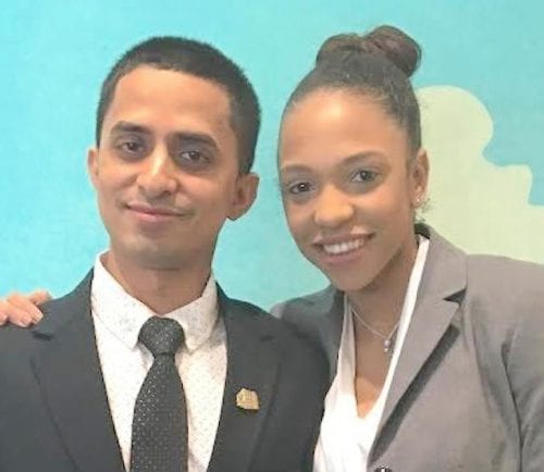 Malden resident Tabish Iqbal, left, was recently named as a Ray Kroc Award winner, whose recipients represent the top 1 percent of all McDonald's restaurants worldwide. Iqbal, at left, is shown above with his assistant manager, Djamilia Dossantos. He manages the McDonald's restaurant at 128 Lower Broadway, Everett.