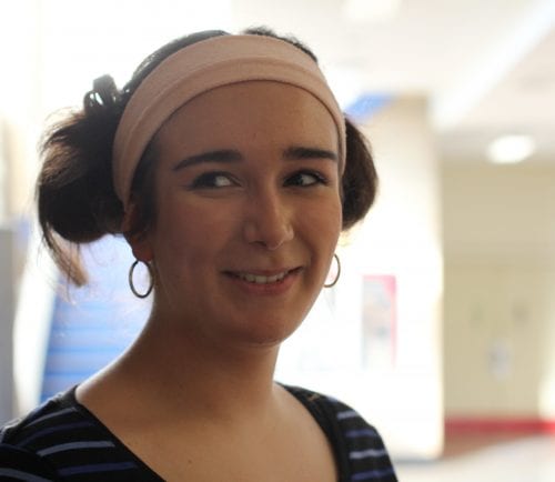Saugus, Ma. 2-8-18. Erika Walker is the winner of Saugus High School's 7th annual Poetry Out Loud Competition.