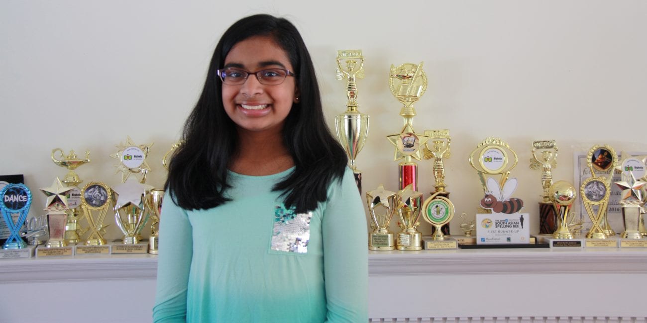 Ashrita Gandhari hopes to win another spelling regional championship in Lynn this week.