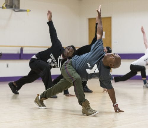 Internationally recognized artistic director Jimmy Locust teaches a master dance class at Lynn YMCA on Friday.