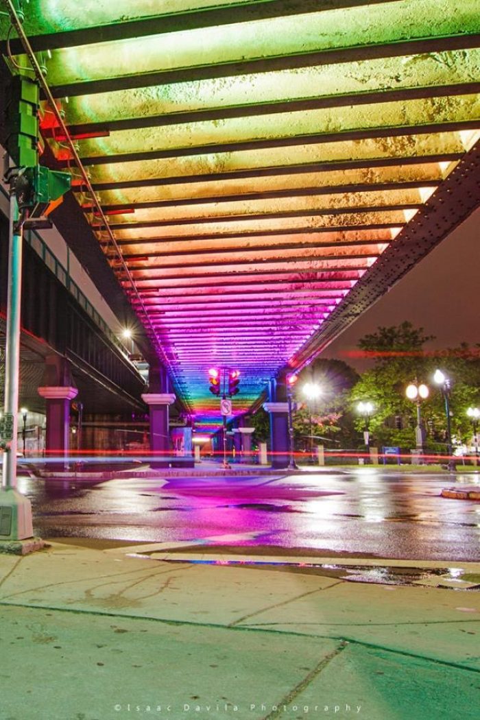 A view of the Lynn Lights installation.