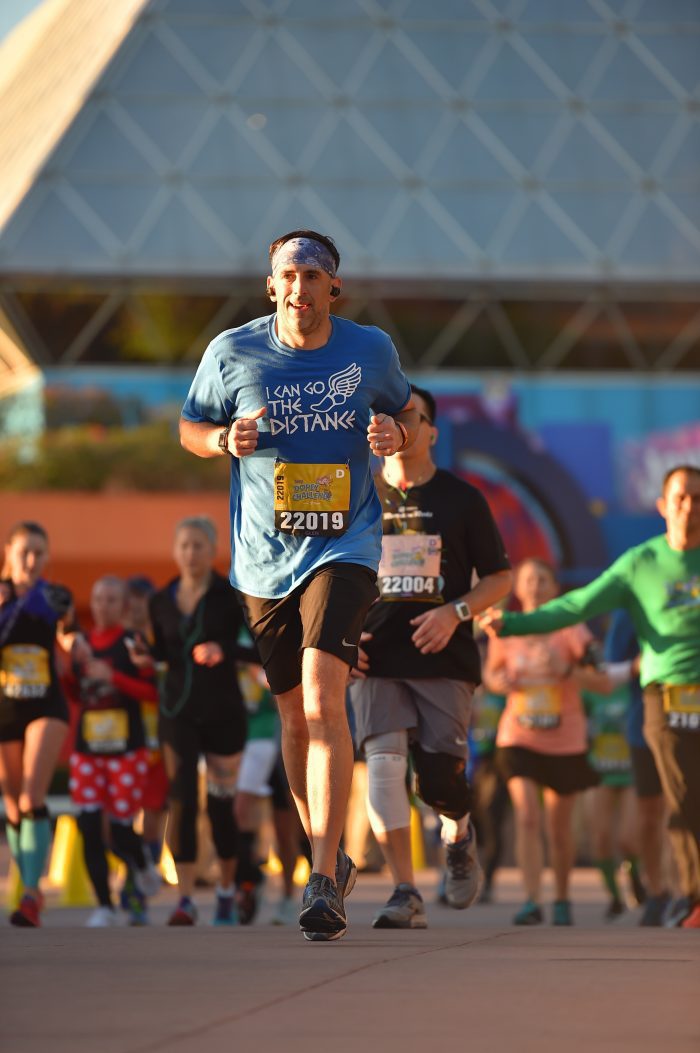 Glen Harrington running the 2019 Dopey Challenge.